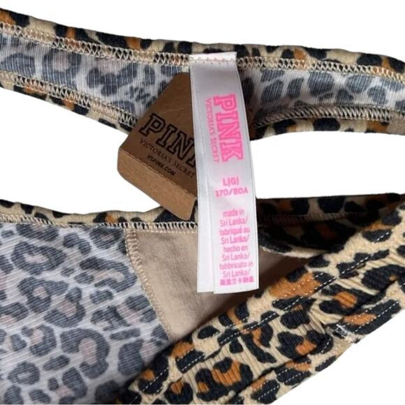 Victoria’s Secret PINK Cotton Ribbed Animal Print Size Large - Picture 3 of 3